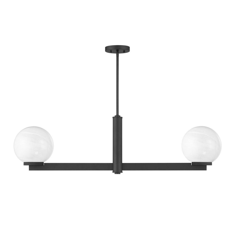 Meridian - M100124MBK - Two Light Linear Chandelier - Matte Black