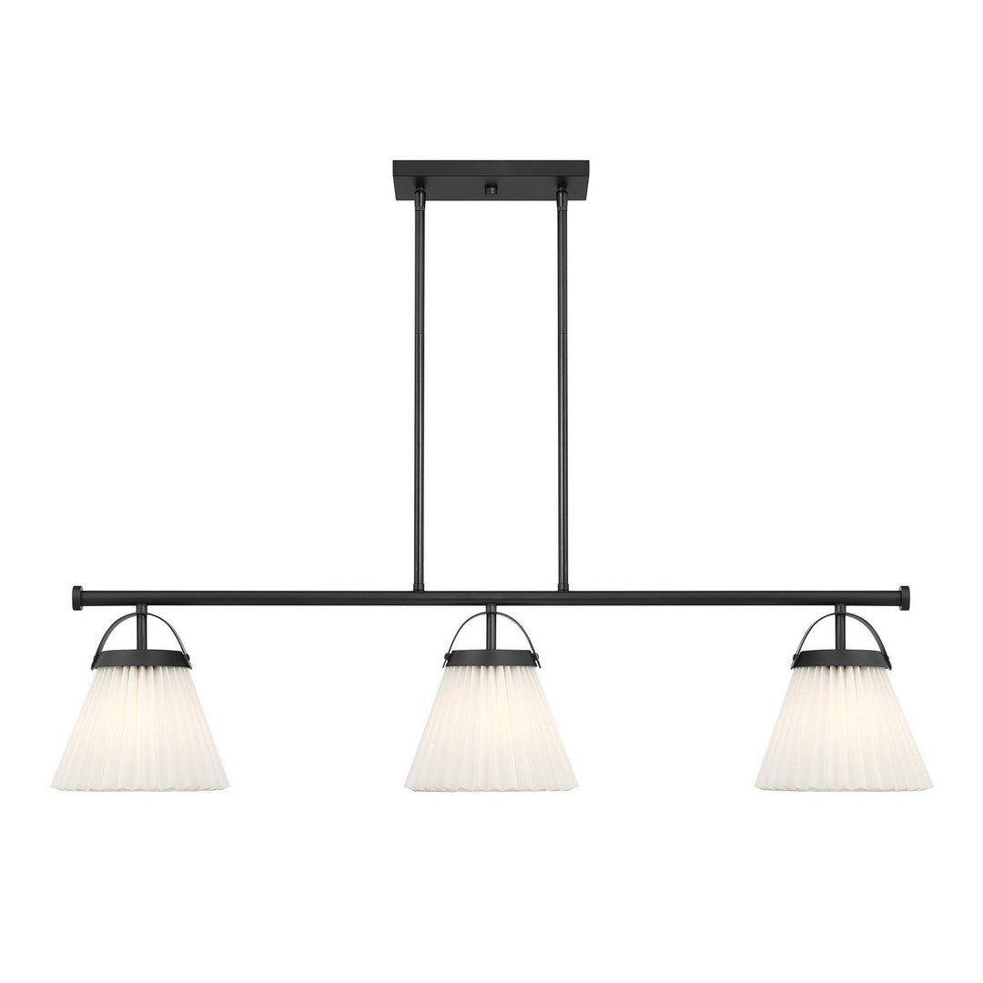 Meridian - M100125MBK - Three Light Linear Chandelier - Matte Black