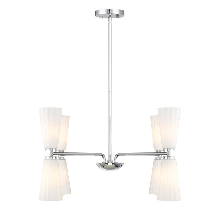 Meridian - M100126CH - Eight Light Chandelier - Chrome
