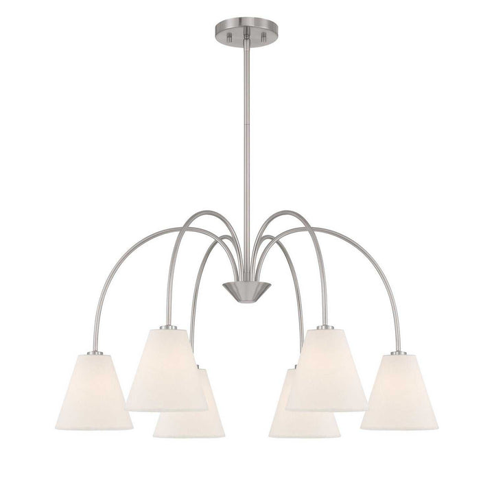 Meridian - M100138BN - Six Light Chandelier - Brushed Nickel