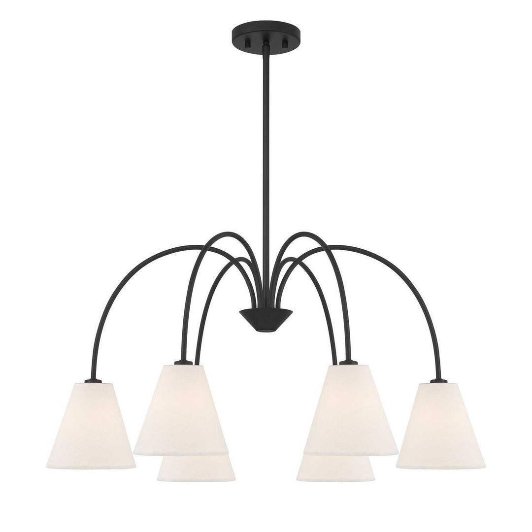 Meridian - M100138MBK - Six Light Chandelier - Matte Black