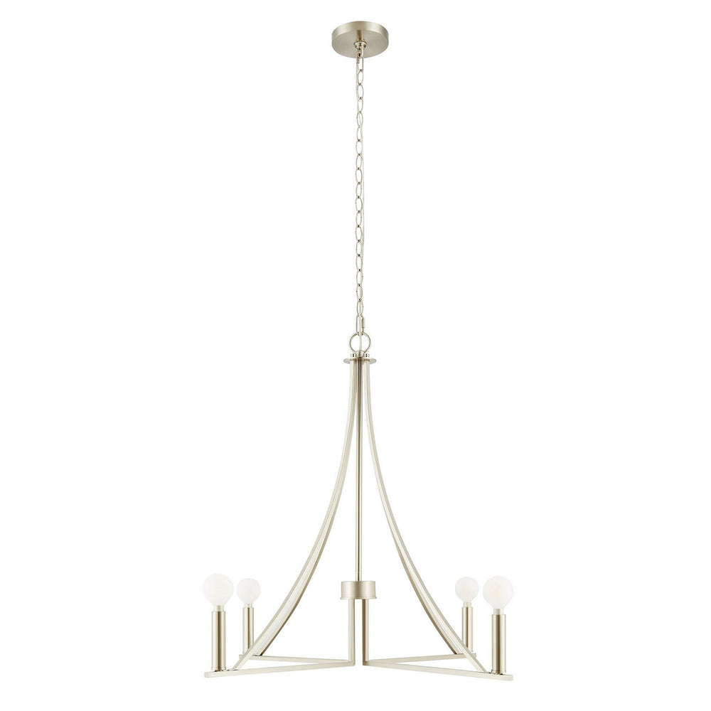 Meridian - M100141BN - Four Light Chandelier - Brushed Nickel