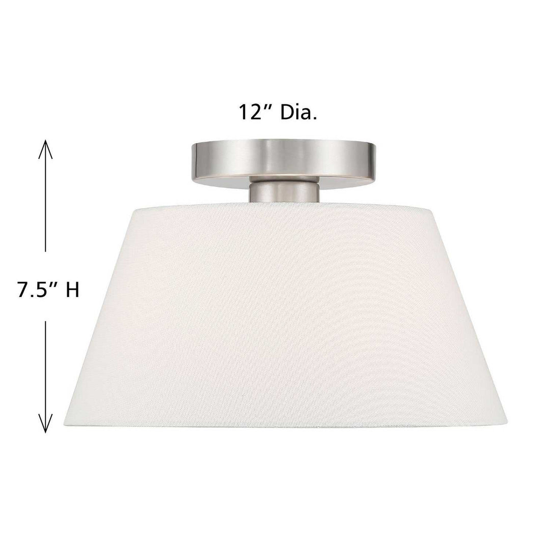 Meridian - M60077BN - One Light Semi-Flush Mount - Brushed Nickel