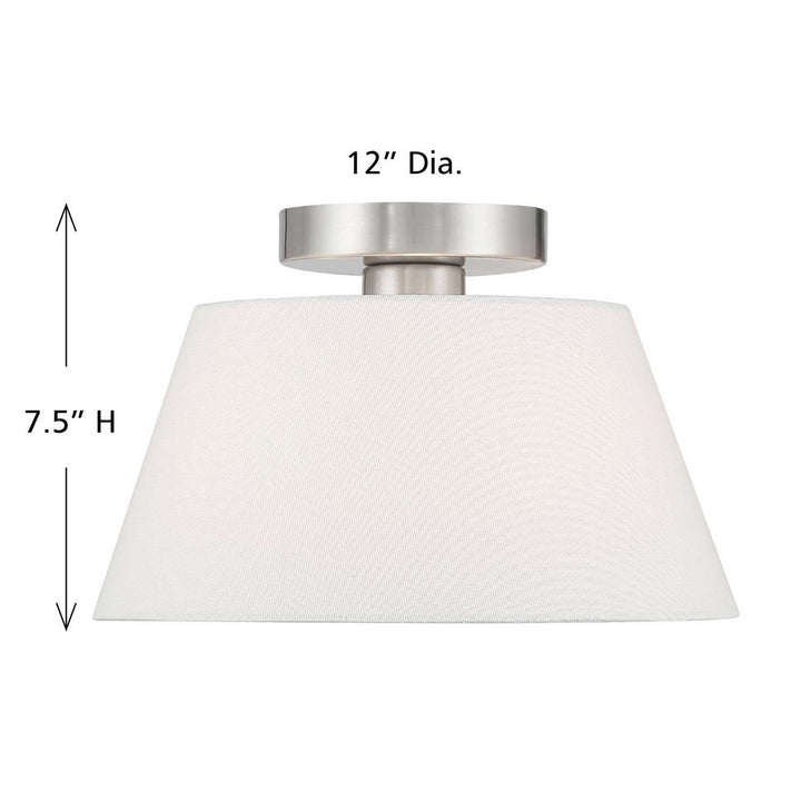 Meridian - M60077BN - One Light Semi-Flush Mount - Brushed Nickel