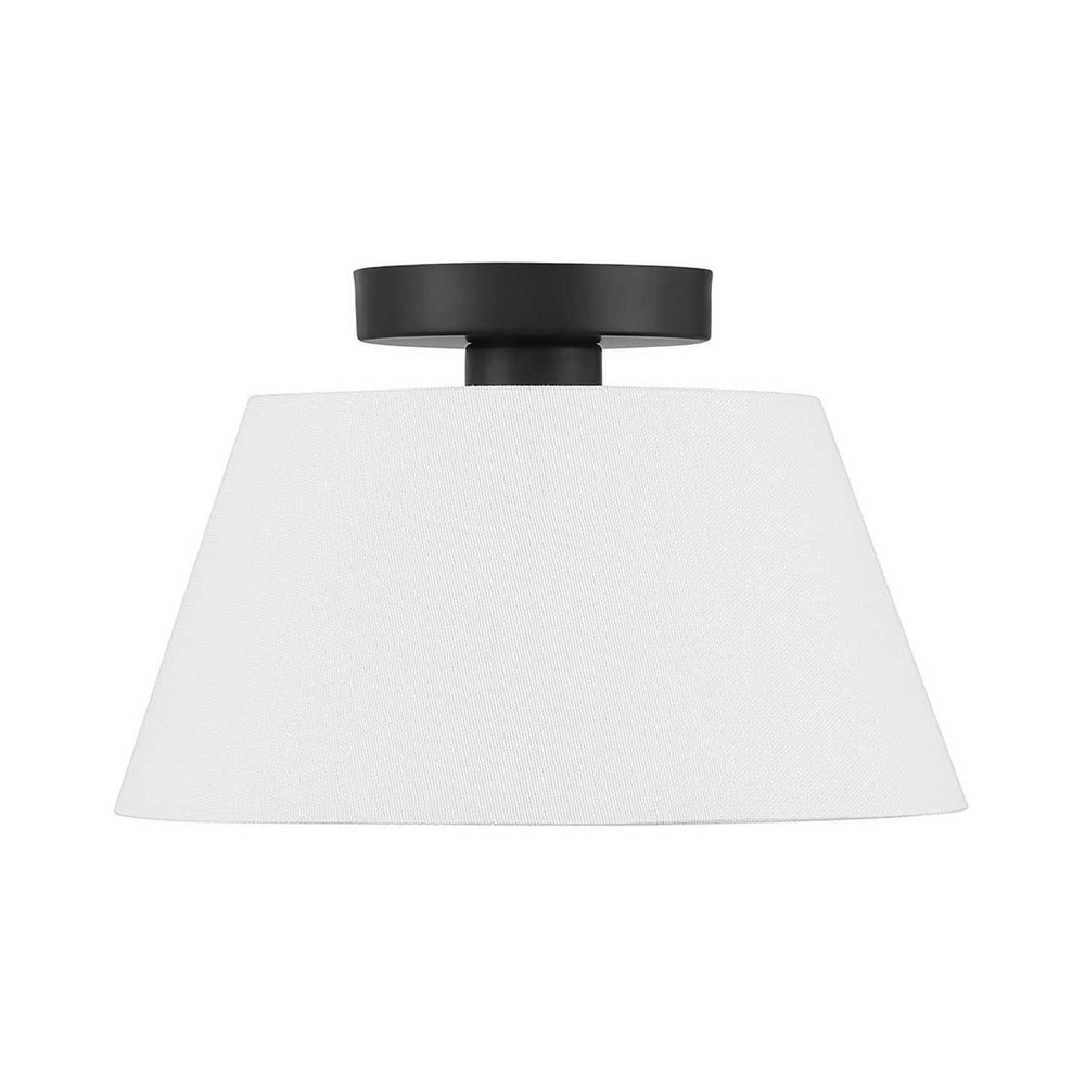 Meridian - M60077MBK - One Light Semi-Flush Mount - Matte Black