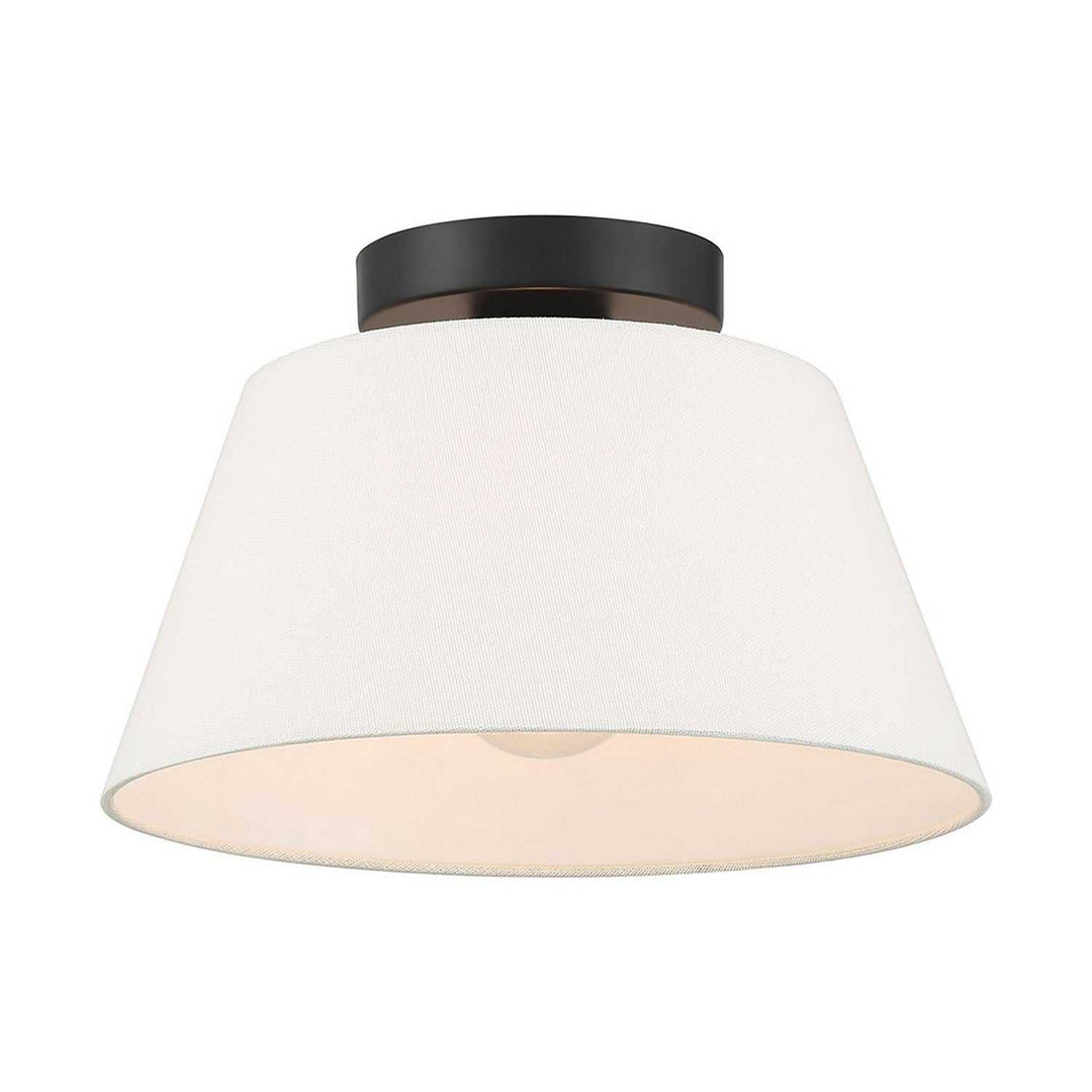 Meridian - M60077MBK - One Light Semi-Flush Mount - Matte Black