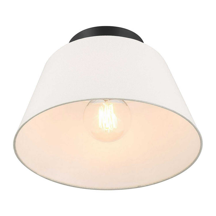Meridian - M60077MBK - One Light Semi-Flush Mount - Matte Black