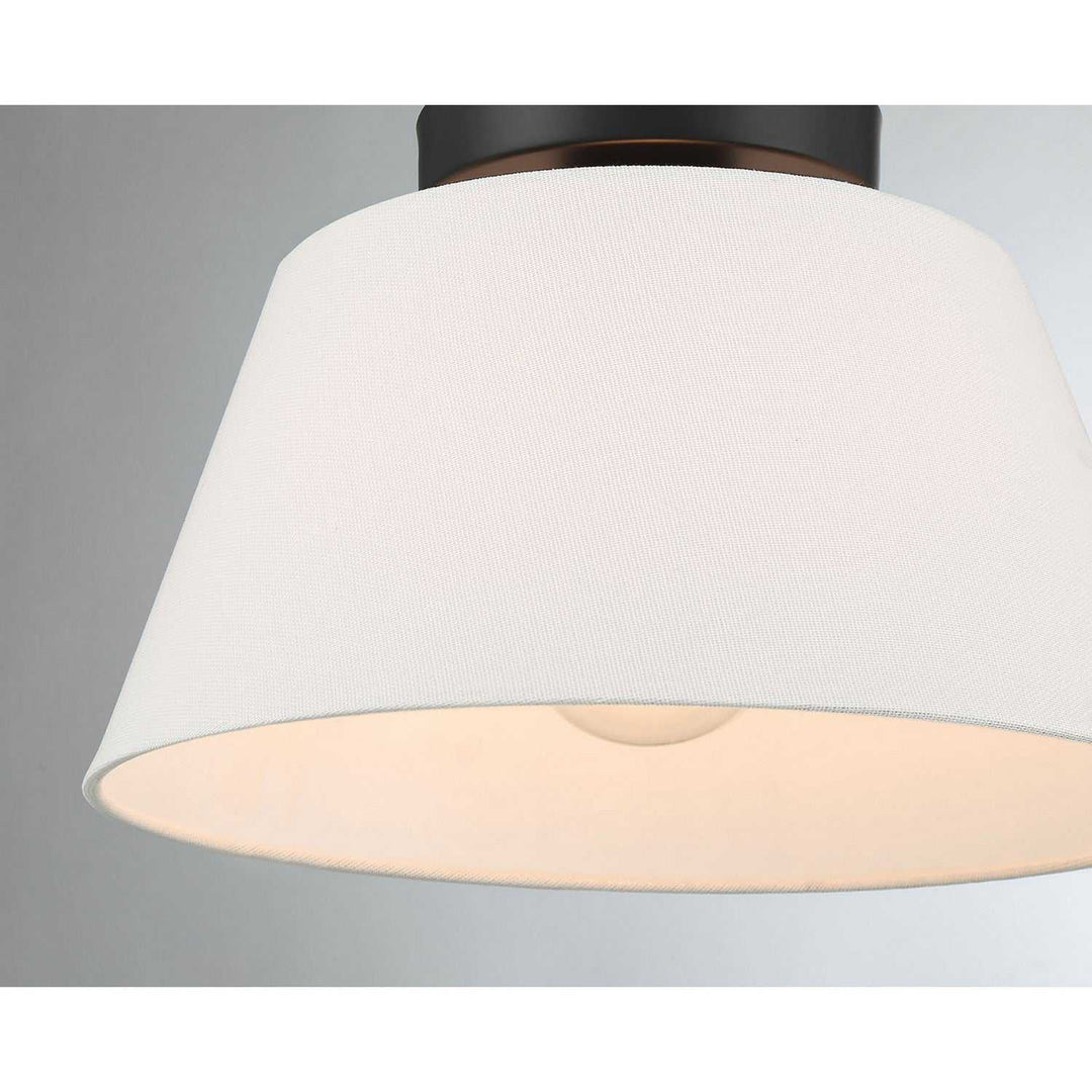Meridian - M60077MBK - One Light Semi-Flush Mount - Matte Black