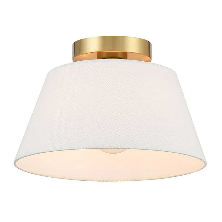 Meridian - M60077NB - One Light Semi-Flush Mount - Natural Brass