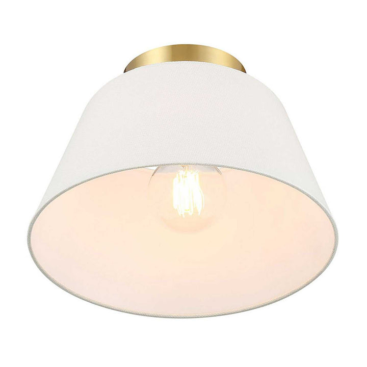 Meridian - M60077NB - One Light Semi-Flush Mount - Natural Brass