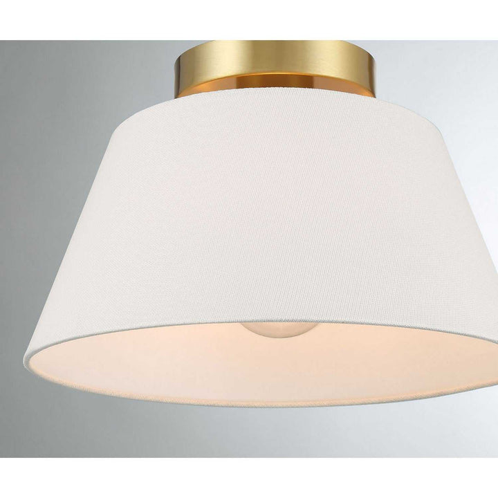 Meridian - M60077NB - One Light Semi-Flush Mount - Natural Brass