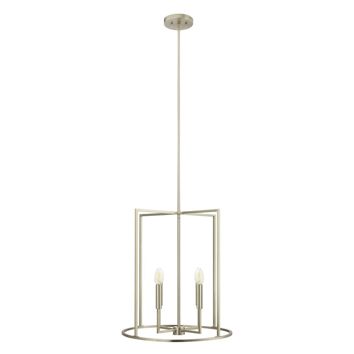 Meridian - M7044BN - Four Light Pendant - Brushed Nickel