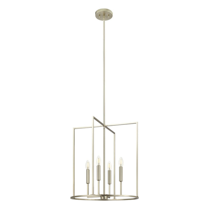 Meridian - M7044BN - Four Light Pendant - Brushed Nickel