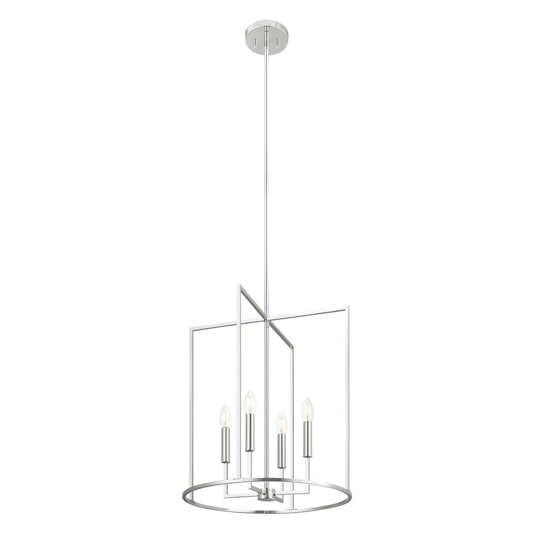 Meridian - M7044CH - Four Light Pendant - Chrome
