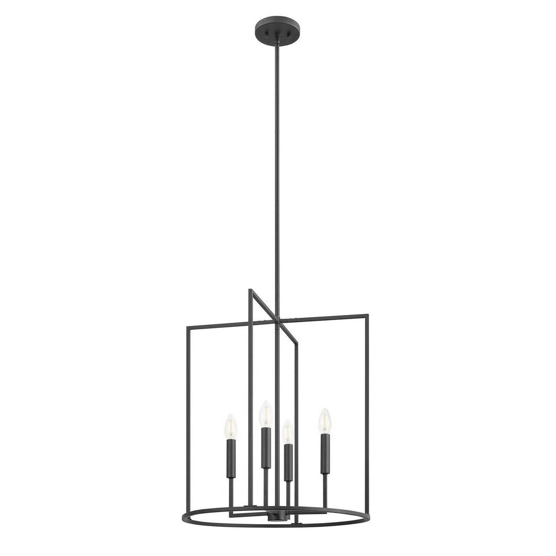 Meridian - M7044MBK - Four Light Pendant - Matte Black