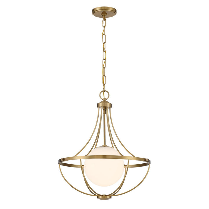 Meridian - M7047NB - One Light Pendant - Natural Brass