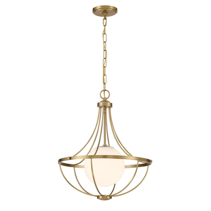 Meridian - M7047NB - One Light Pendant - Natural Brass