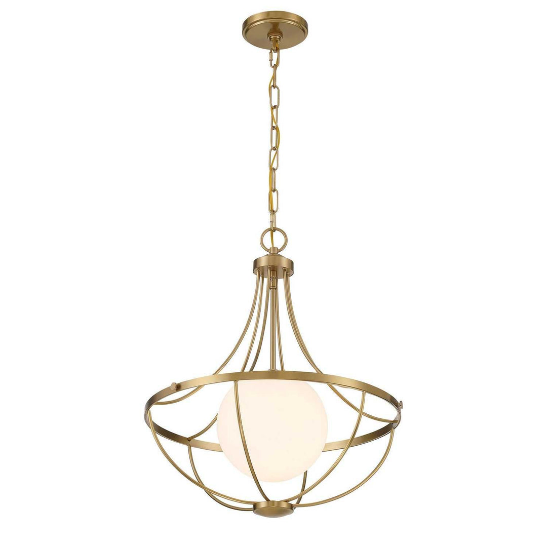 Meridian - M7047NB - One Light Pendant - Natural Brass