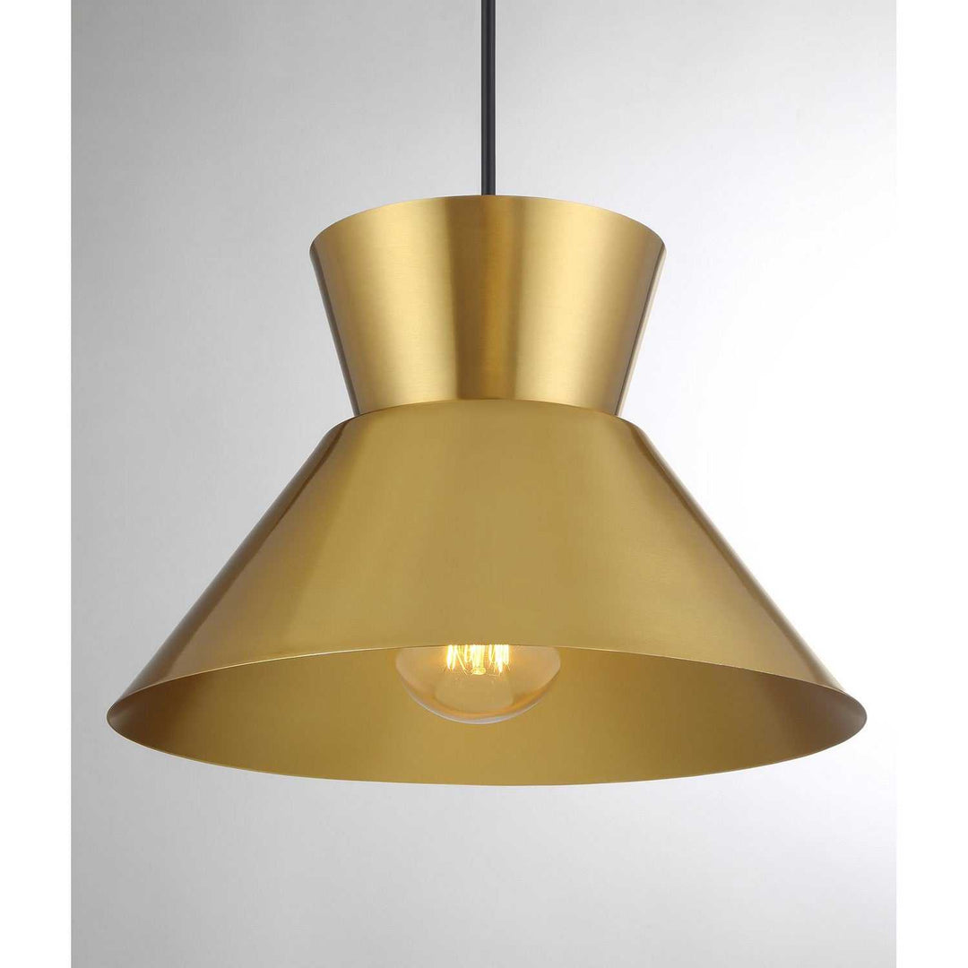 Meridian - M7049NB - One Light Pendant - Natural Brass
