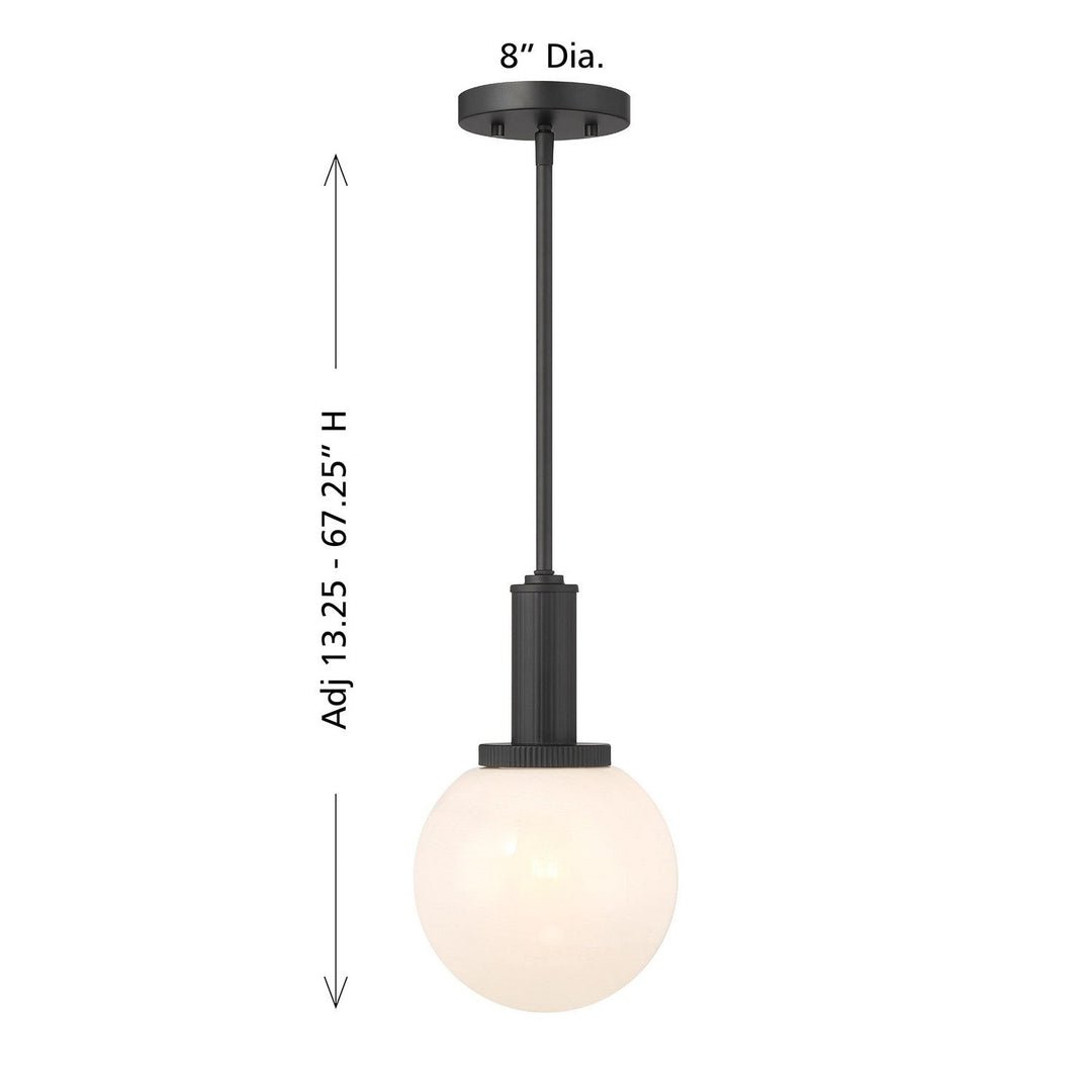 Meridian - M7050MBK - One Light Pendant - Matte Black