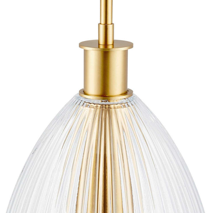 One Light Pendant in Natural Brass Meridian