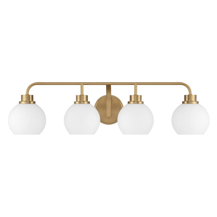 Meridian - M80082NB - Four Light Bathroom Vanity - Natural Brass