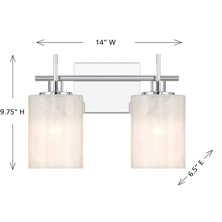 Meridian - M80083CH - Two Light Bathroom Vanity - Chrome