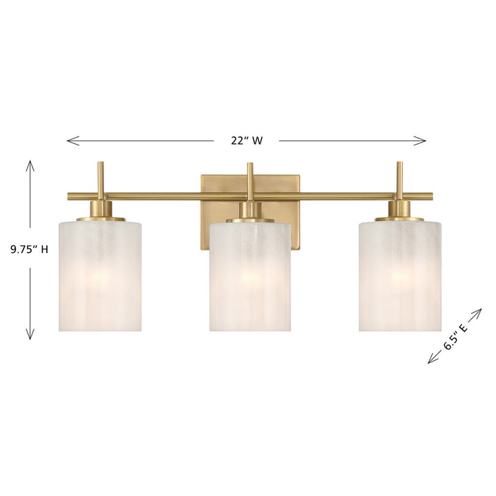 Meridian - M80084NB - Three Light Bathroom Vanity - Natural Brass