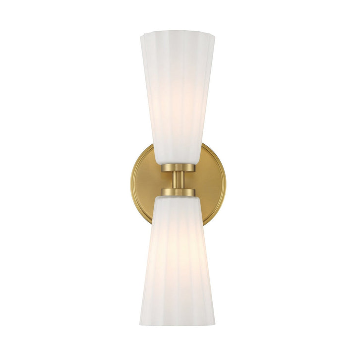 Meridian - M90109NB - Two Light Wall Sconce - Natural Brass