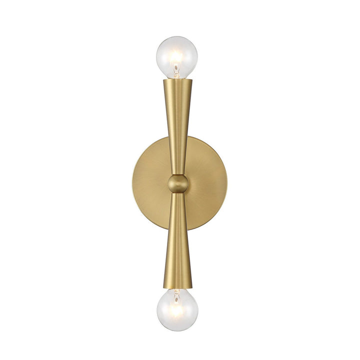 Meridian - M90110NB - Two Light Wall Sconce - Natural Brass