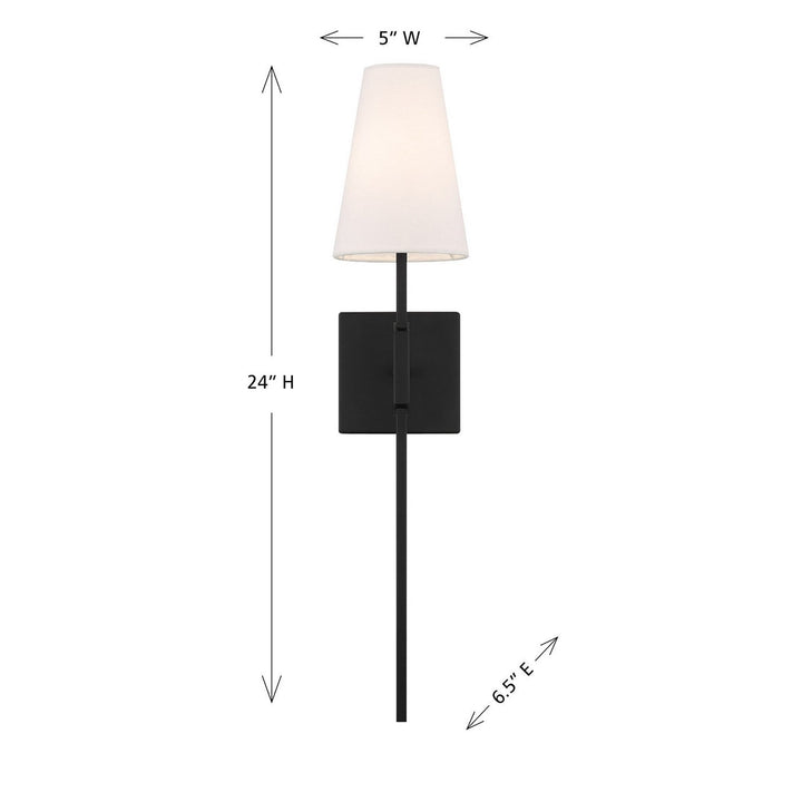 Meridian - M90114MBK - One Light Wall Sconce - Matte Black