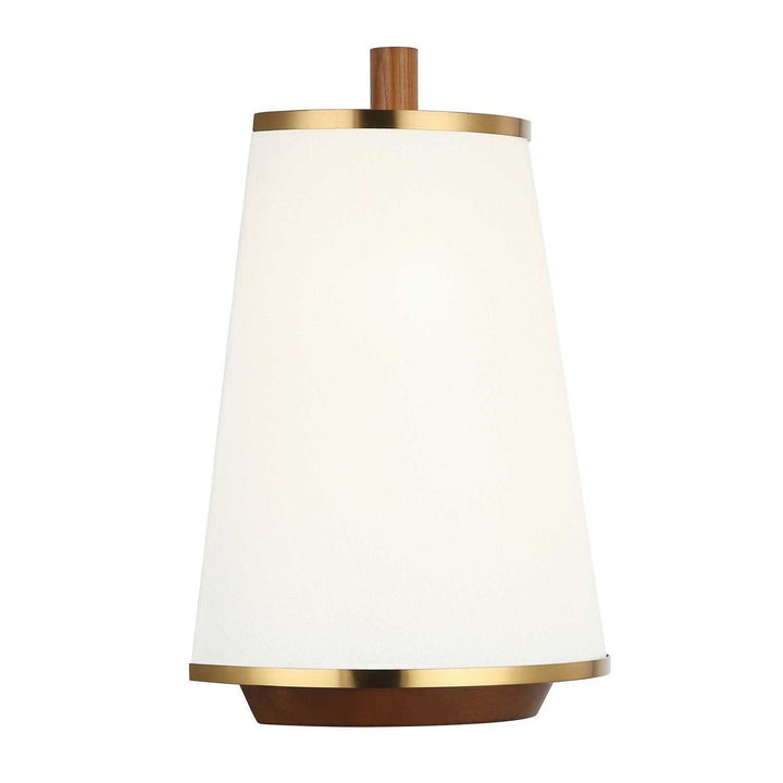 Desert Flyer Two Light Wall Sconce in Satin Brass/Medium Walnut Varaluz
