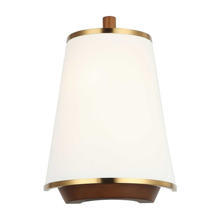 Desert Flyer Two Light Wall Sconce in Satin Brass/Medium Walnut Varaluz