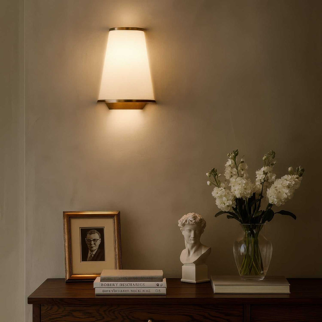 Desert Flyer Two Light Wall Sconce in Satin Brass/Medium Walnut Varaluz