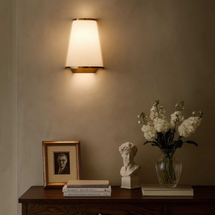 Desert Flyer Two Light Wall Sconce in Satin Brass/Medium Walnut Varaluz