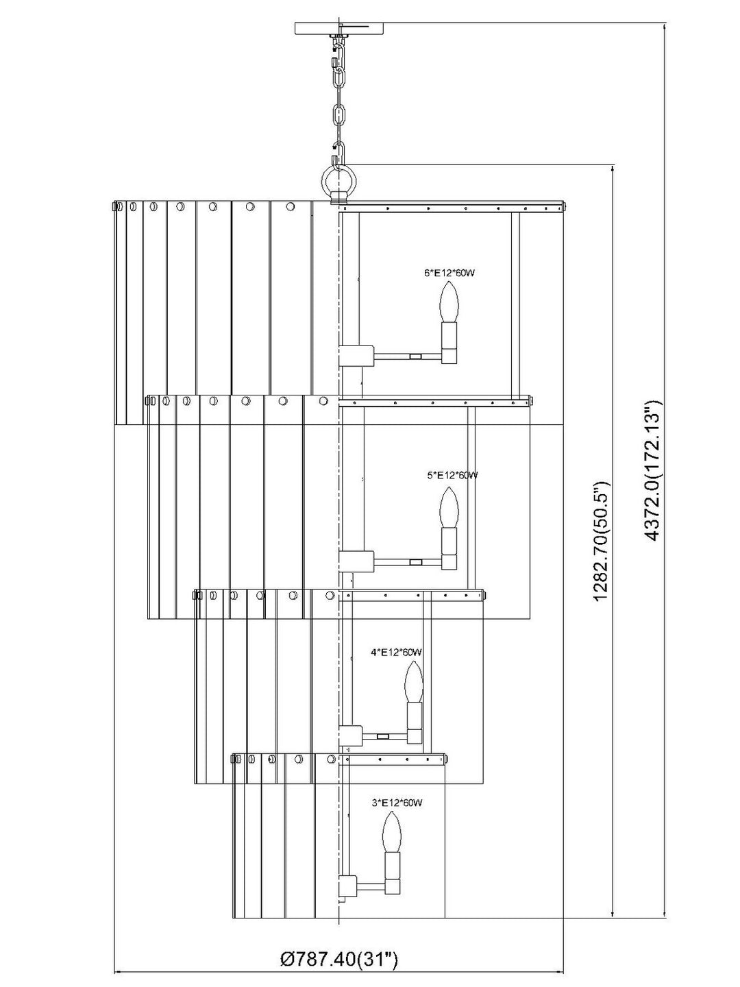 Z-Lite Canada - 1943-48MGLD - 18 Light Chandelier - Glacier - Modern Gold