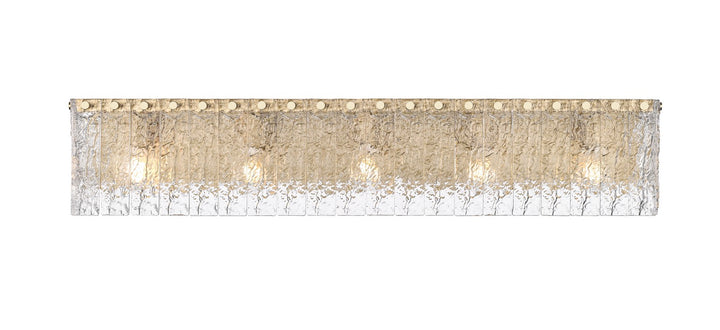 Z-Lite Canada - 1943-5V-MGLD - Five Light Vanity - Glacier - Modern Gold