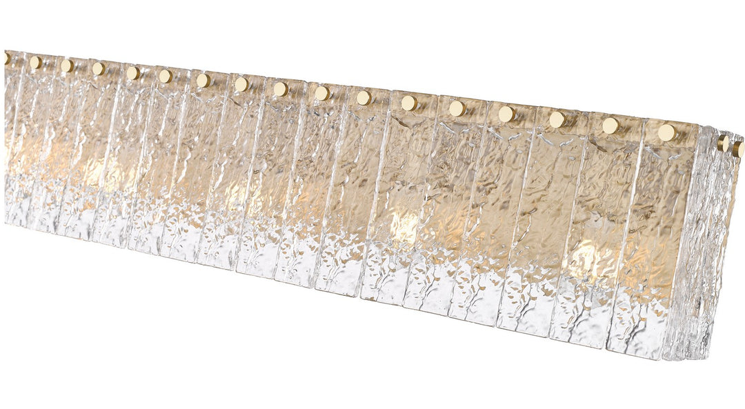 Z-Lite Canada - 1943-5V-MGLD - Five Light Vanity - Glacier - Modern Gold