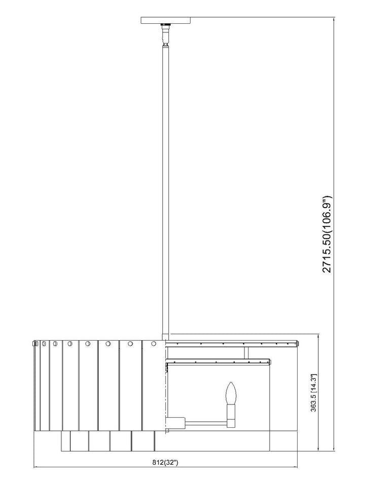 Z-Lite Canada - 1943P32-2-MB - 12 Light Pendant - Glacier - Matte Black