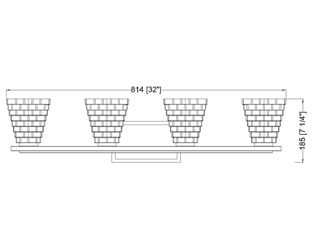 Z-Lite Canada - 7514-4V-BN - Four Light Vanity - Annalise - Brushed Nickel