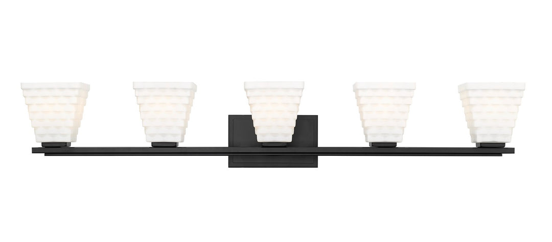 Z-Lite Canada - 7514-5V-MB - Five Light Vanity - Annalise - Matte Black