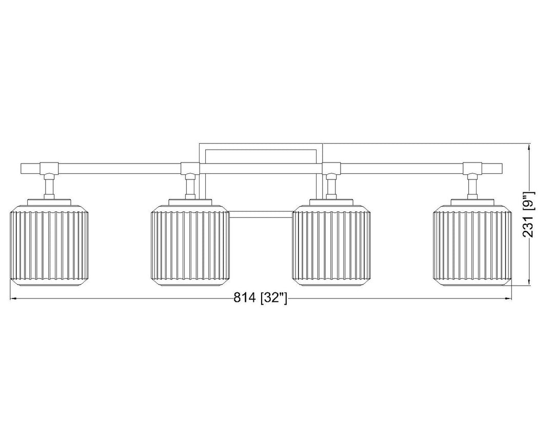 Z-Lite Canada - 7515-4V-MGLD - Four Light Vanity - Landon - Modern Gold