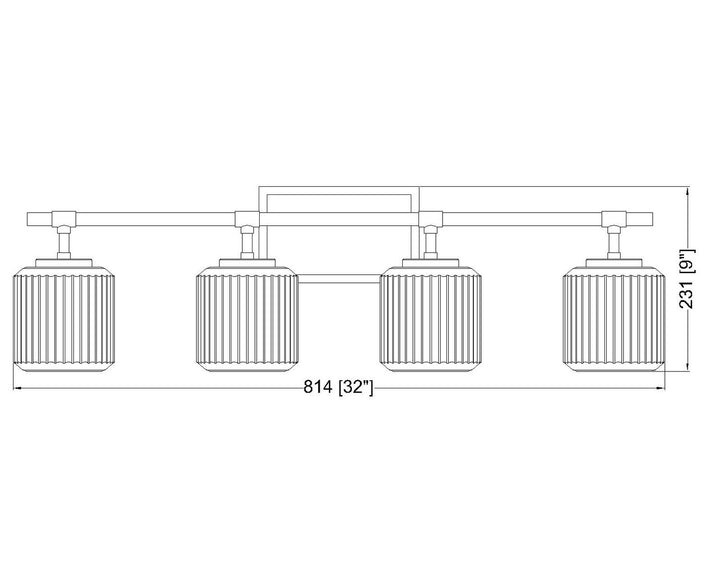 Z-Lite Canada - 7515-4V-MGLD - Four Light Vanity - Landon - Modern Gold