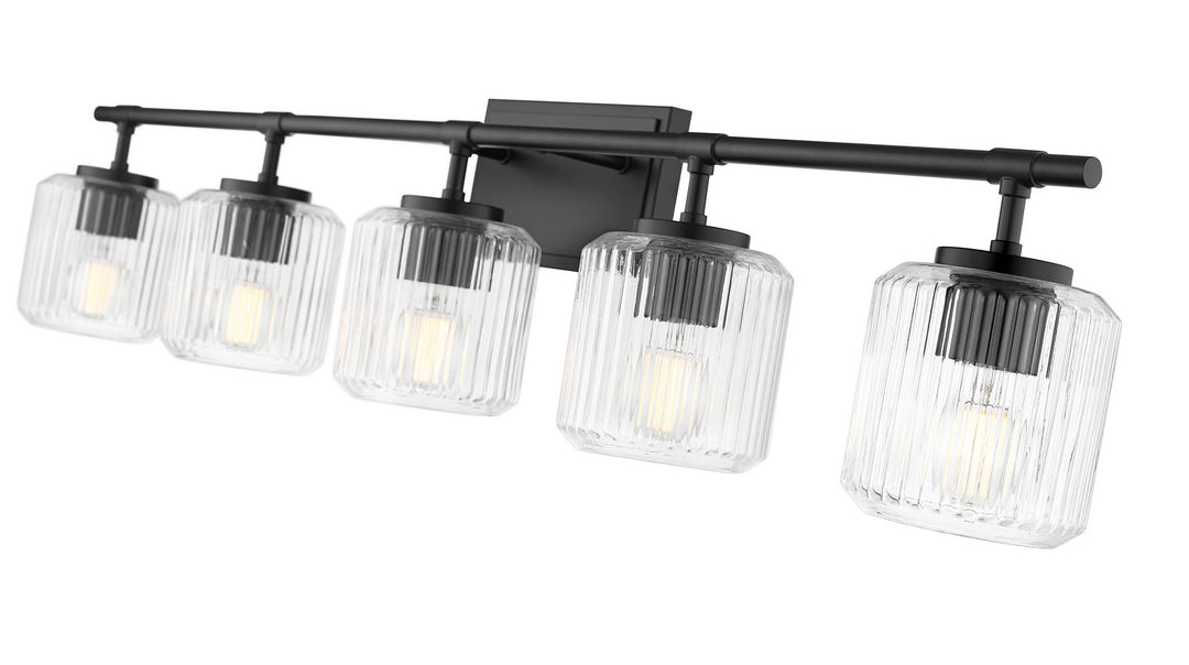 Z-Lite Canada - 7515-5V-MB - Five Light Vanity - Landon - Matte Black