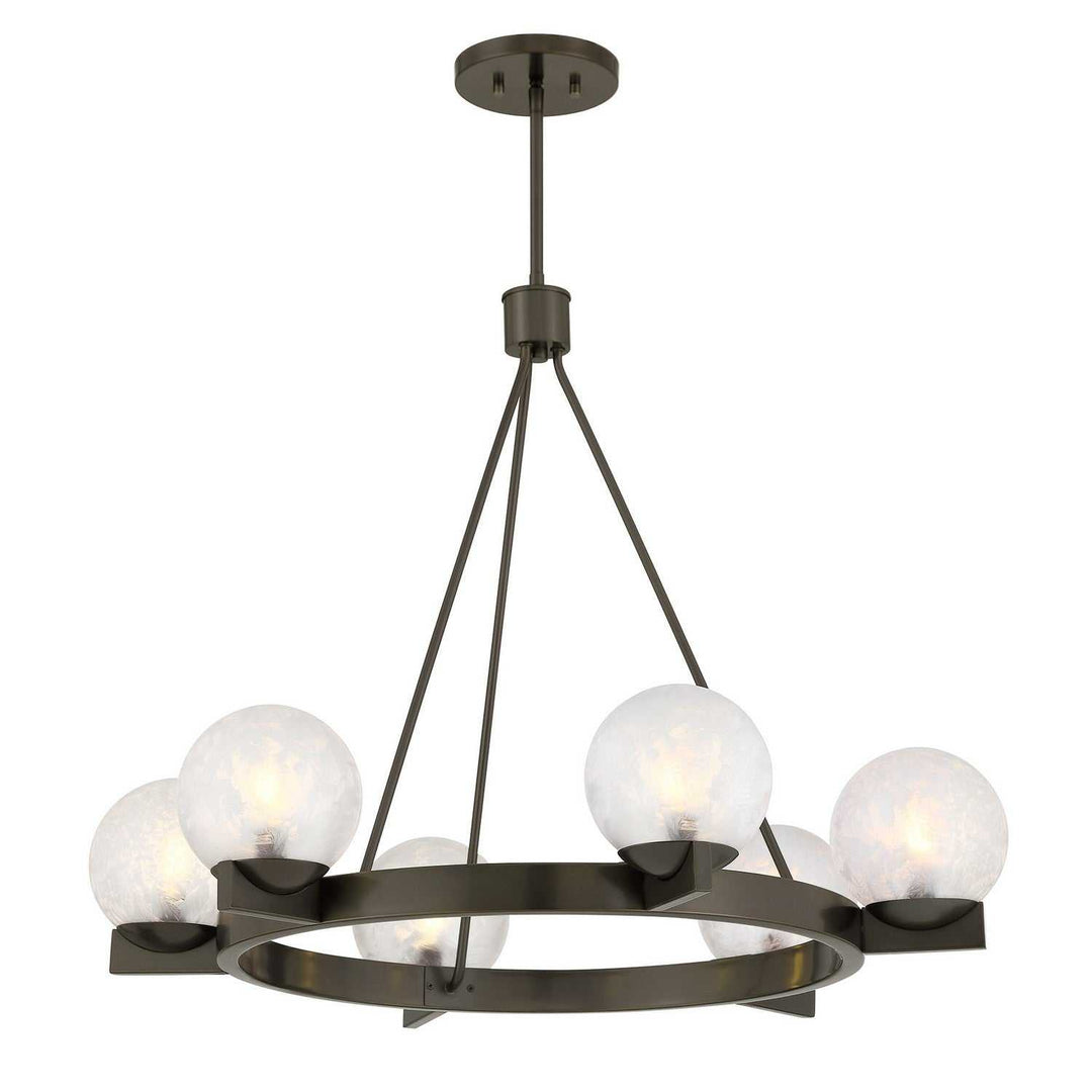 Darien Six Light Chandelier in Mediterranean Bronze Savoy House