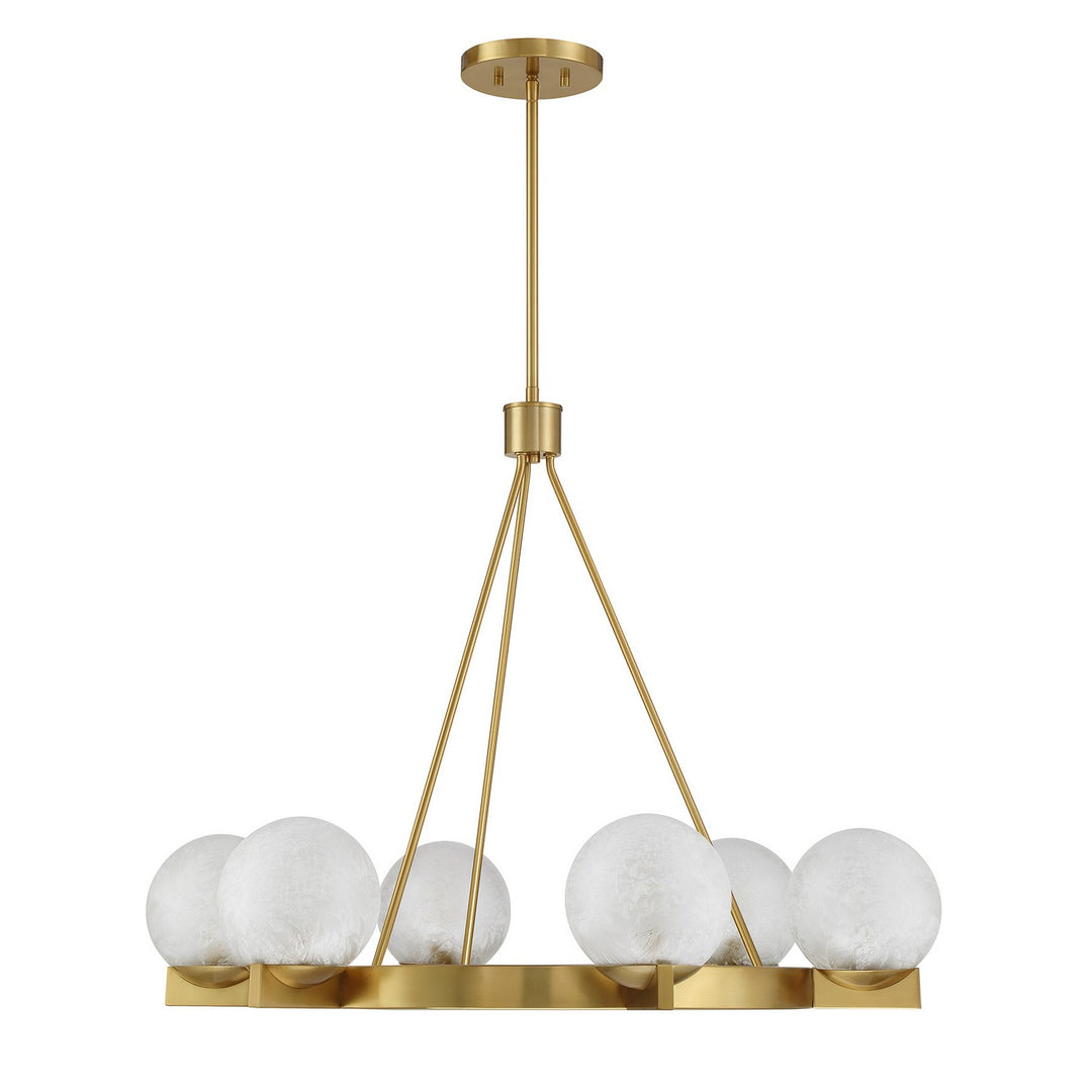 Savoy House - 1-1014-6-322 - Six Light Chandelier - Darien - Warm Brass