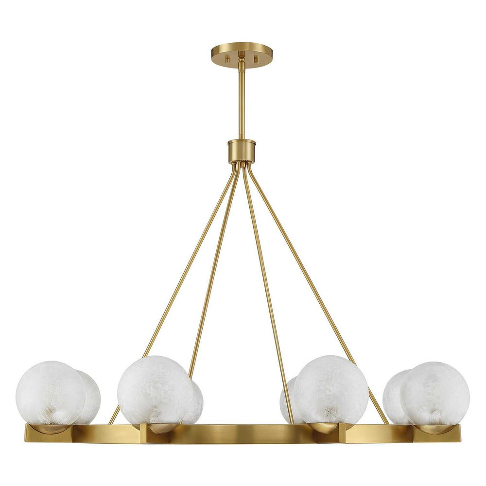 Darien Eight Light Chandelier in Warm Brass Savoy House