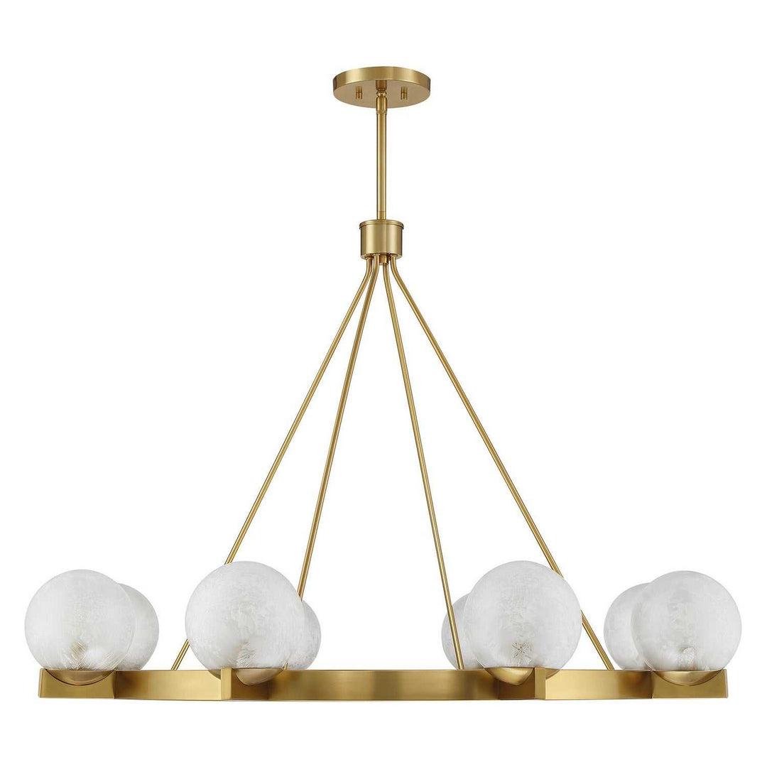 Darien Eight Light Chandelier in Warm Brass Savoy House