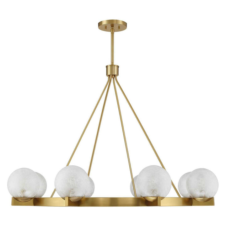 Darien Eight Light Chandelier in Warm Brass Savoy House