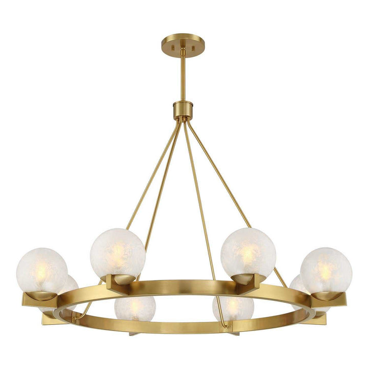 Darien Eight Light Chandelier in Warm Brass Savoy House